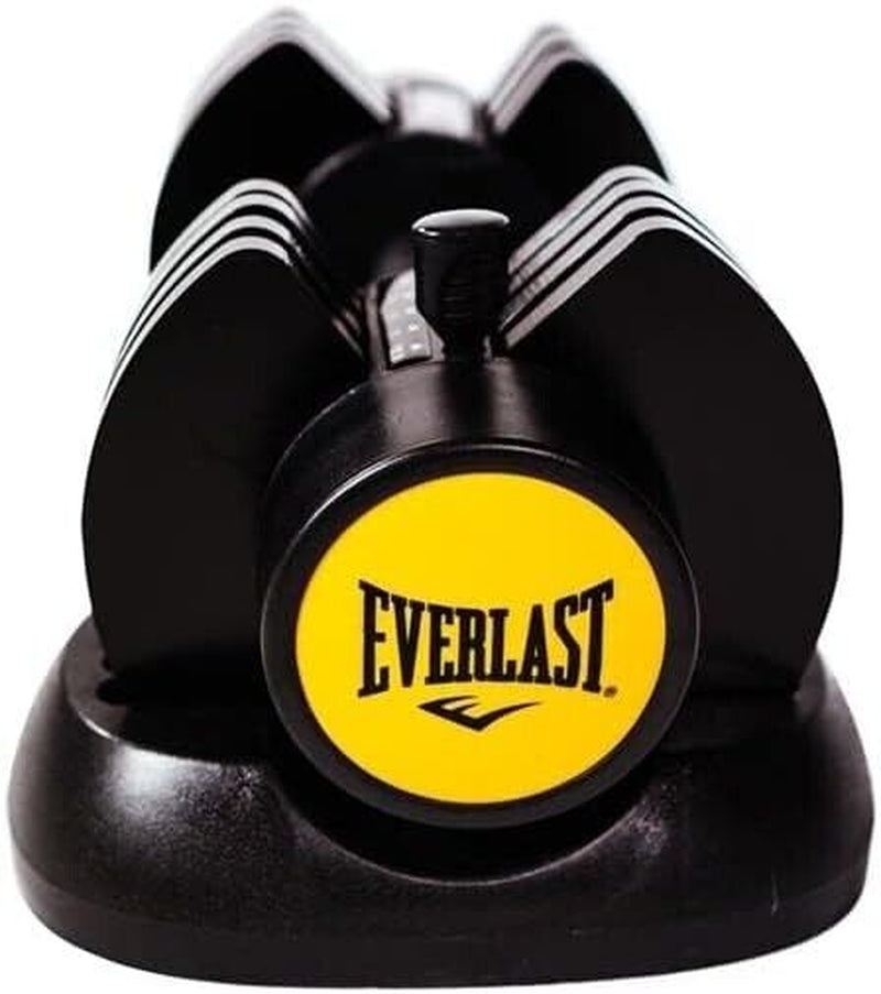 2 X Adjustable Dumbbell Everlast 12.5Kg Home Gym 5 in 1 Quick Dial Pair