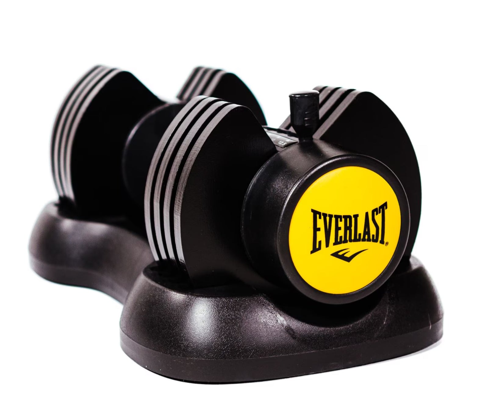 2 X Adjustable Dumbbell Everlast 12.5Kg Home Gym 5 in 1 Quick Dial Pair